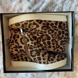 Leopard Wedge Bootie